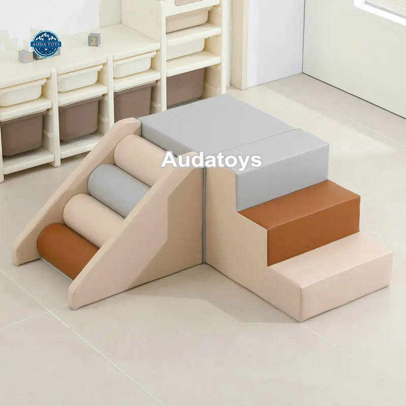 3pcs Neutral Indoor Commercial Kids Party Soft Play Climbing Mobile Playground Foam Material 300kg Capacity For Rental