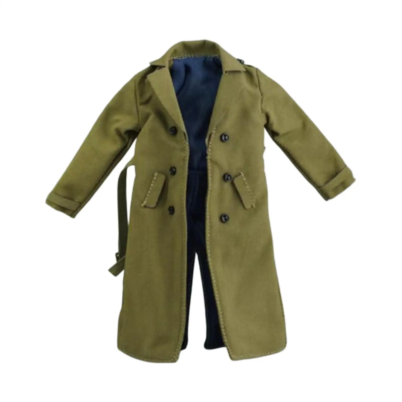 

1/12 Scale Trench Coat Handmade Doll Clothes for 6in Action Figures Accs
