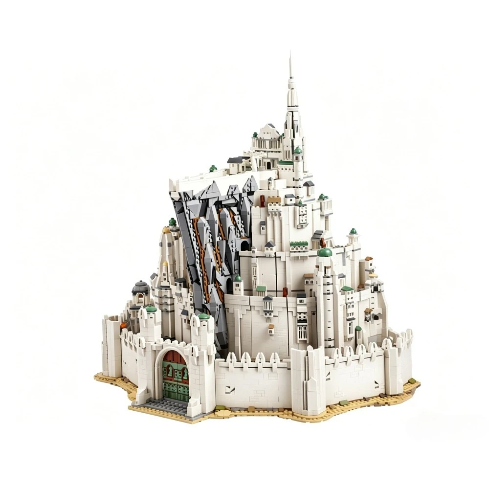 8278pcs Moc Movie The Rings:Minas Tirith Rivendell Castle Architecture Building Blocks Model Set Diy Assembly Toys Festival Gift