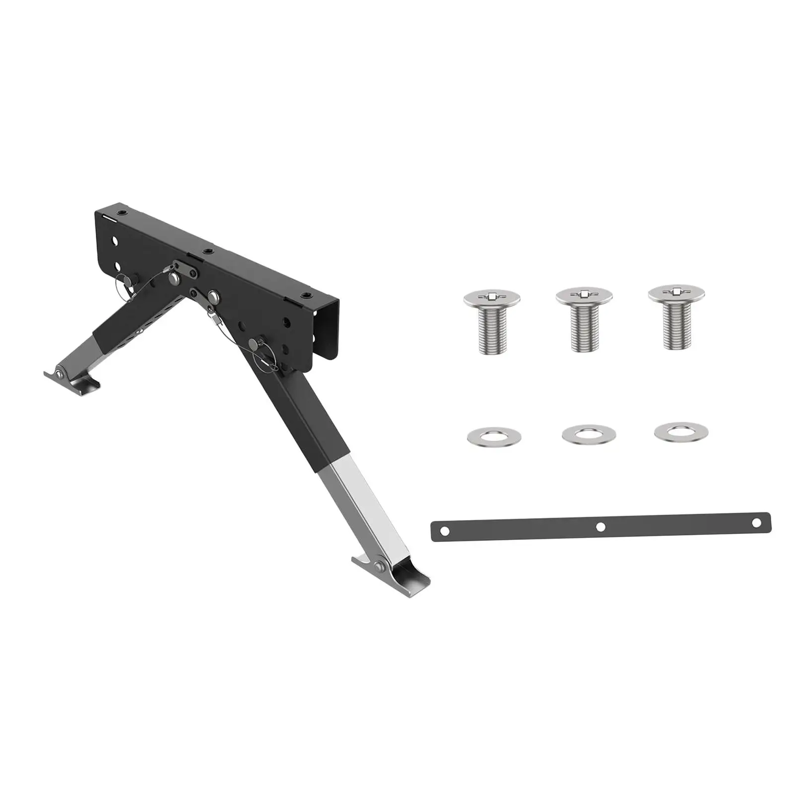 RV Step Stabilizer Adjustable Foldable Metal Support Height Heavy Duty Easy Install for Trailer Stair Entry Stability