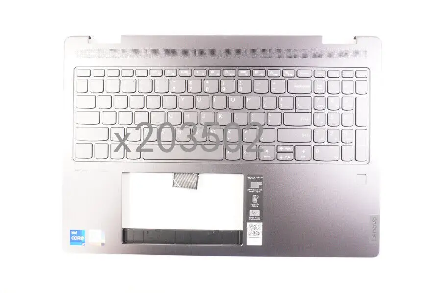 HQ207220BJ000 For Lenovo US Palmrest Keyboard Storm Grey 82YN0002US