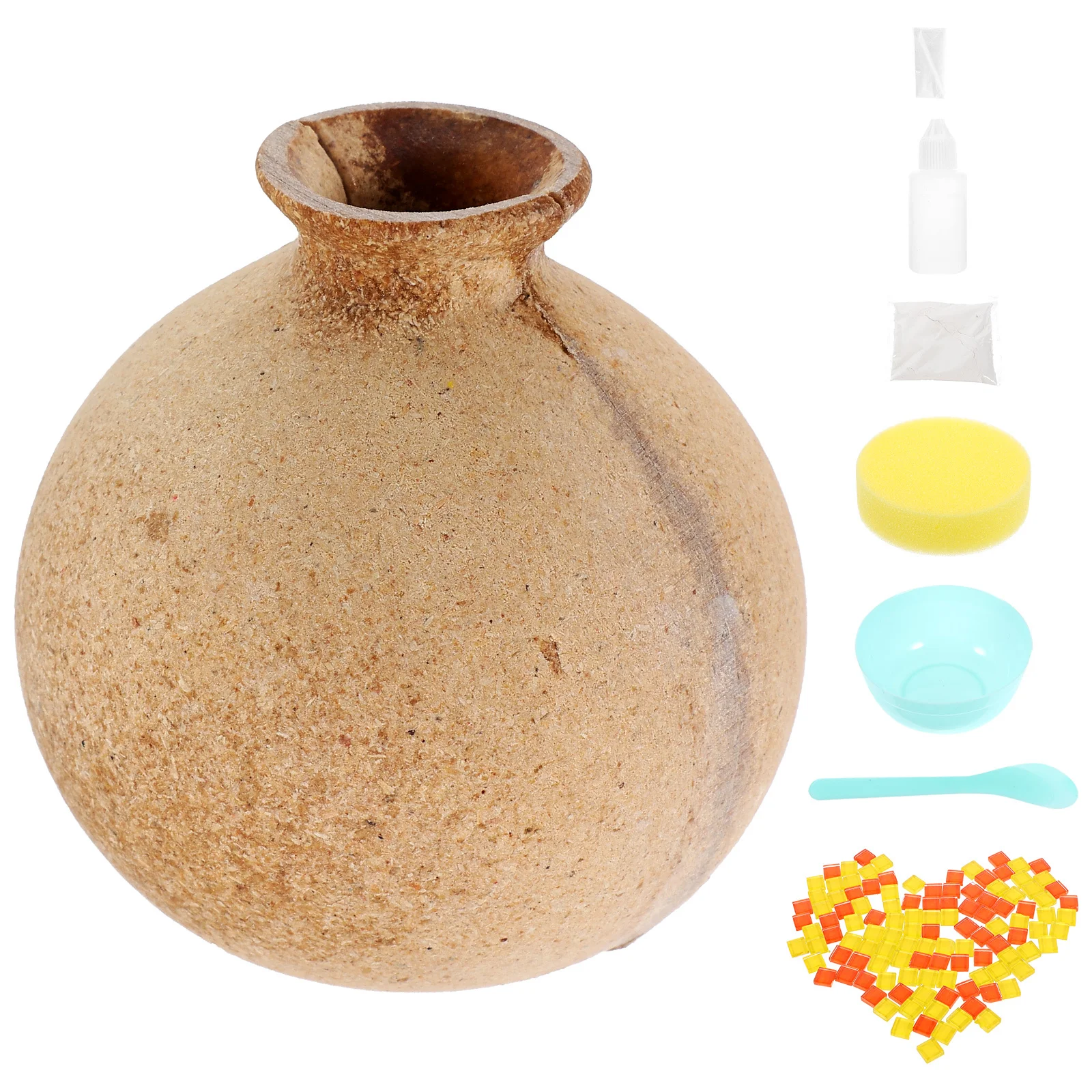 1 مجموعة DIY فسيفساء زهرة زهرية المواد الآمنة تحسين التنسيق تنوعا عطلة الديكور DIY زهرية تشكيلة زهور وعاء