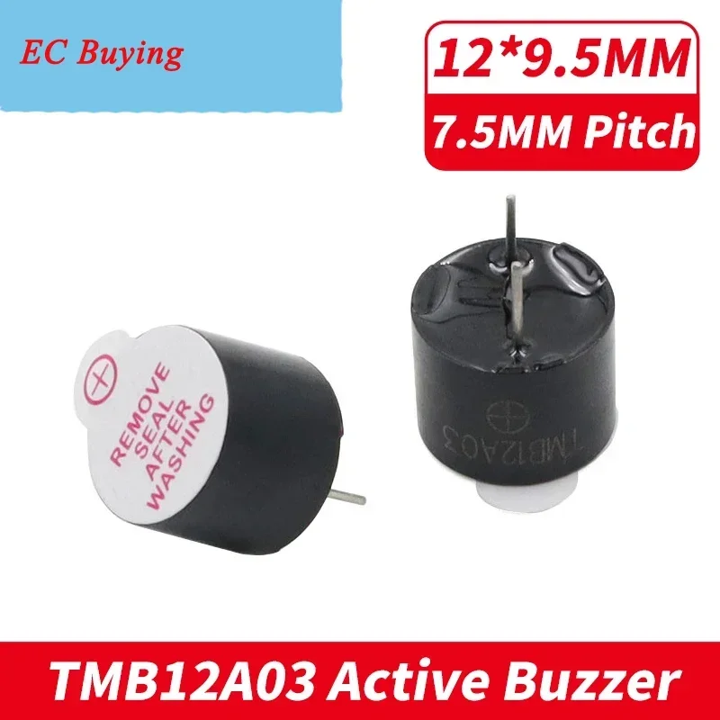 

10 шт./лот 3 В 12095 активный зуммер магнитный длинный непрерывный звуковой сигнал 12x9,5 мм активные пьезозуммеры TMB12A03