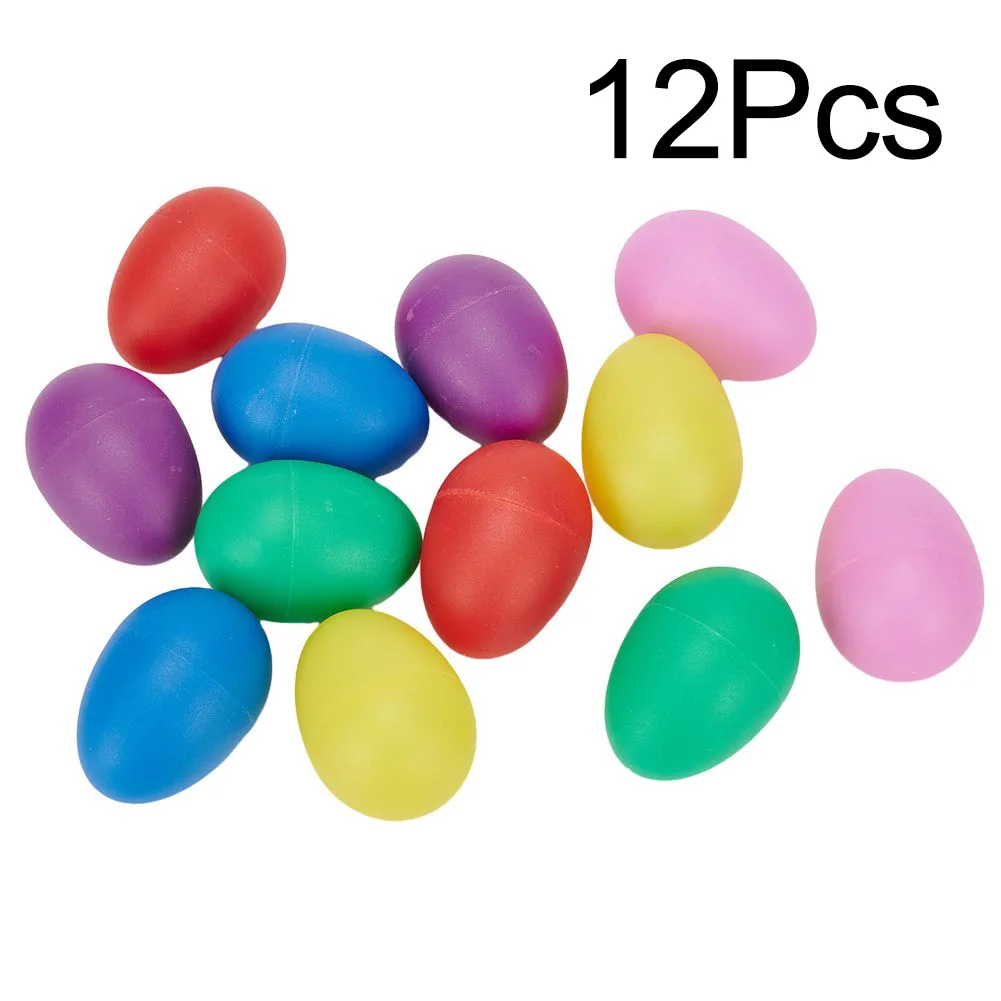 12Pcs Maracas Shakers Sound Egg Percussion Colorful Musical Instrument Toys Sound Egg Percussion Instruments