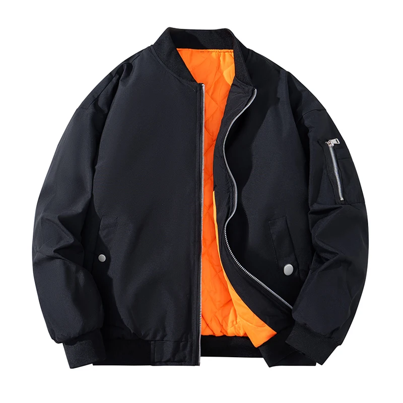 

Men Solid Color Parkas Windproof Men's Parkas Jacket Baseball Lapel Casual Jackets Men Middle-aged Thick Velvet and Warm Jacket