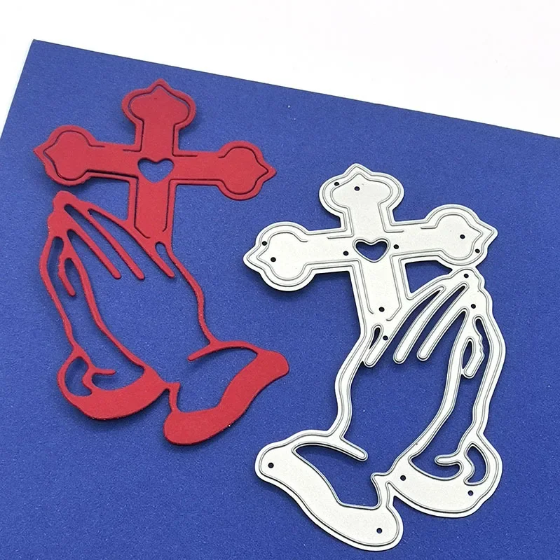 

Scrapbookdiy Carbon Steel Cutting Dies Children's DIY Embossing Template Easter Clapping Cross