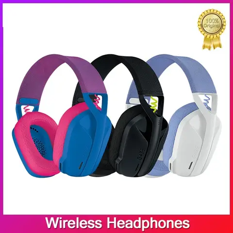맨 위! G435 Lightspeed Bluetooth 무선 게임용 헤드셋 오버이어 헤드폰 PC용 Dolby Atmos와 호환되는 내장 마이크