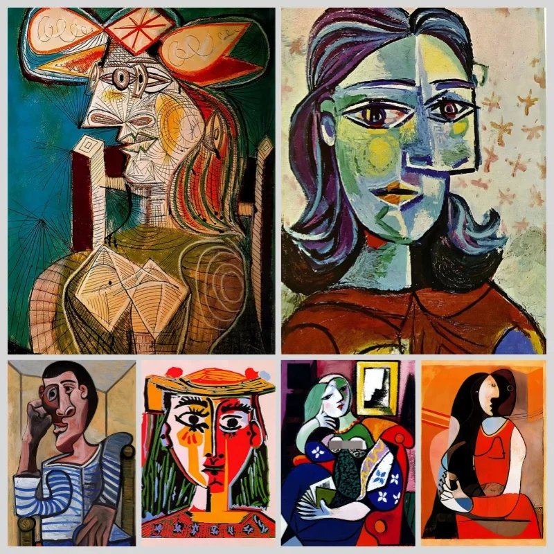 Pablo Picasso Famous Artwork Collection Canvas Painting Abstract Vintage Picasso Poster Prints Wall Art for Gallery Home Decor