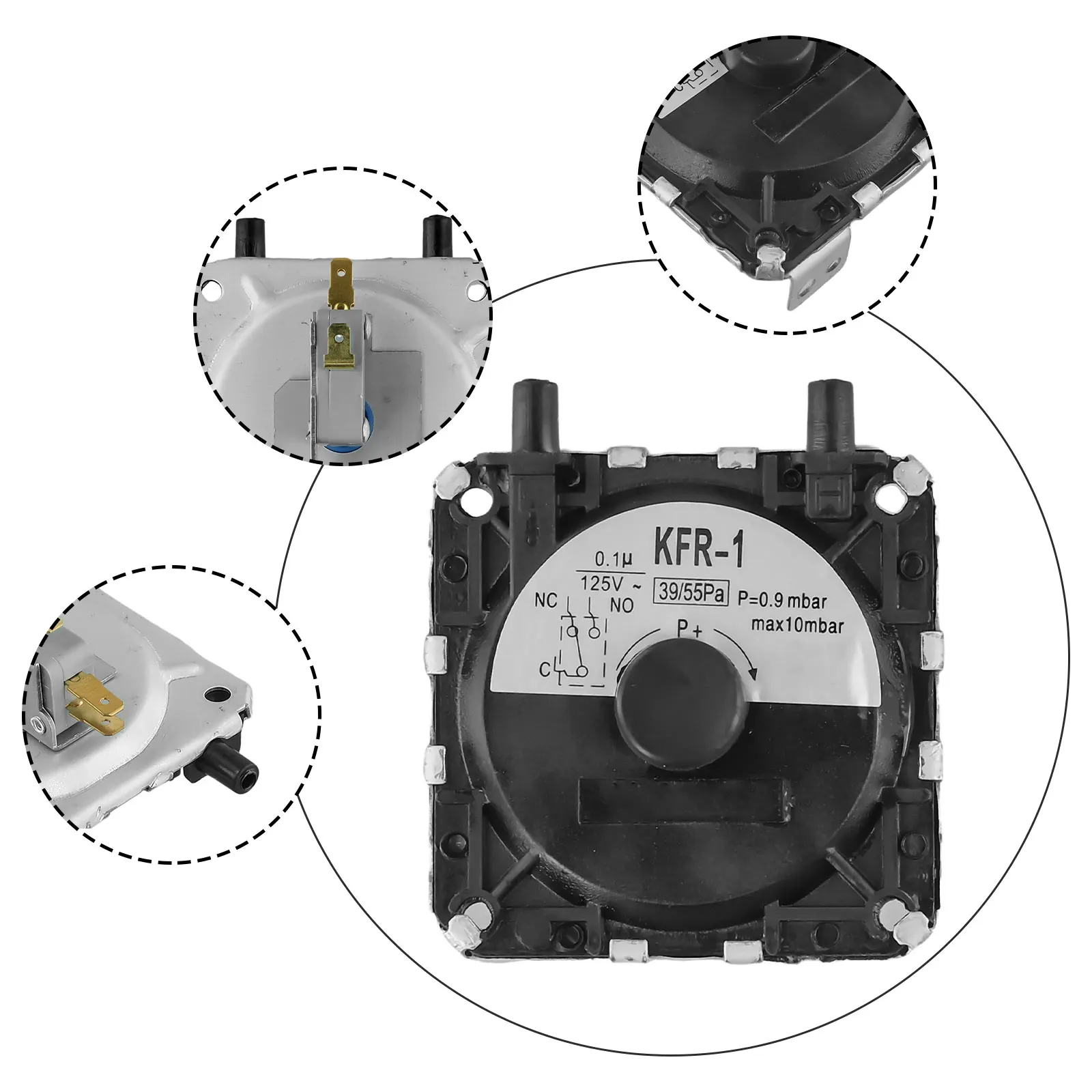 Replacement Wind Pressure Switch for KFR-1 Gas Water Heater Units Used in Household for exhaust Gas Water Heating Systems