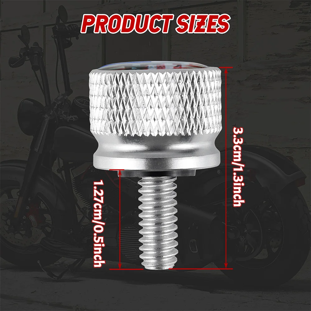 Motorcycle Accessories Rear Fender Seat Bolt Screw American Flag Chrome for Harley Electra Street Glide - view 2