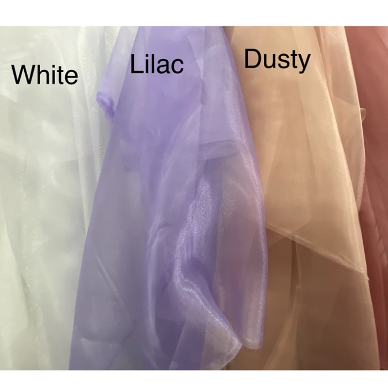 Sheer Crystal Organza Fabric Light weight for Dress, Blouses,Tutu Dress, Bridal Apparel,Wedding Gowns, Event Decorations