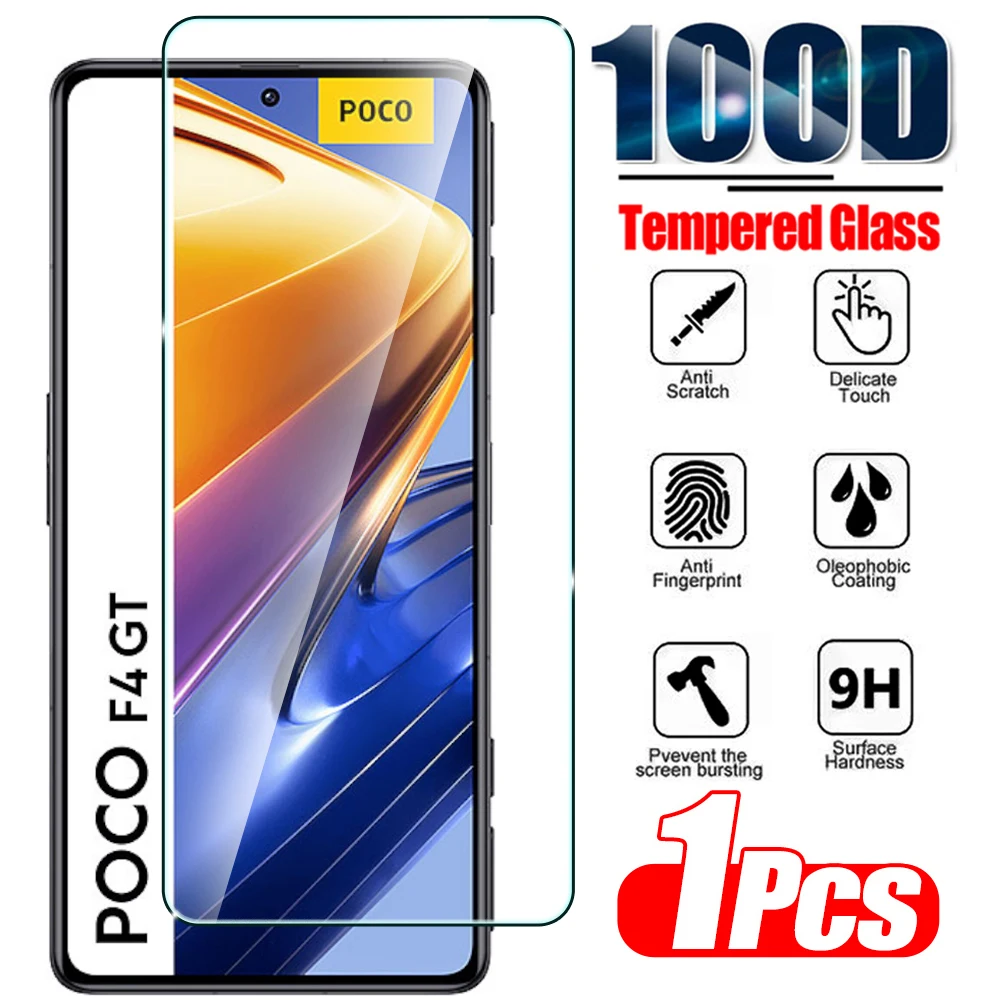 1Pcs HD Screen Protector For Xiaomi POCO F3 F4 GT Tempered Glass For Xiaomi POCO F5 F6 Pro Glass Protective Film