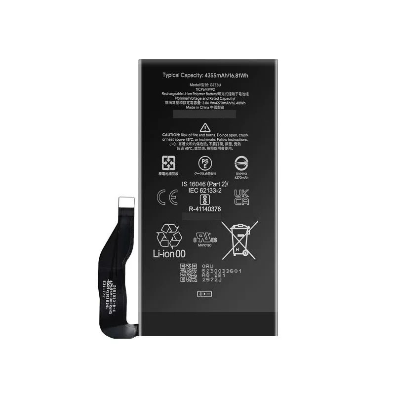 GZE8U GMF5Z 3.86/3.85V 4355/5000mAh 16.81/19.25Wh Replacement Li-Polymer Battery for Google Pixel 7 7 Pro Mobile Phone Battery