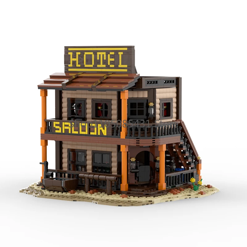 

Набор строительных блоков MOC-51332 «Старый западный салон и отель» — модель двухэтажной таверны Дикого Запада