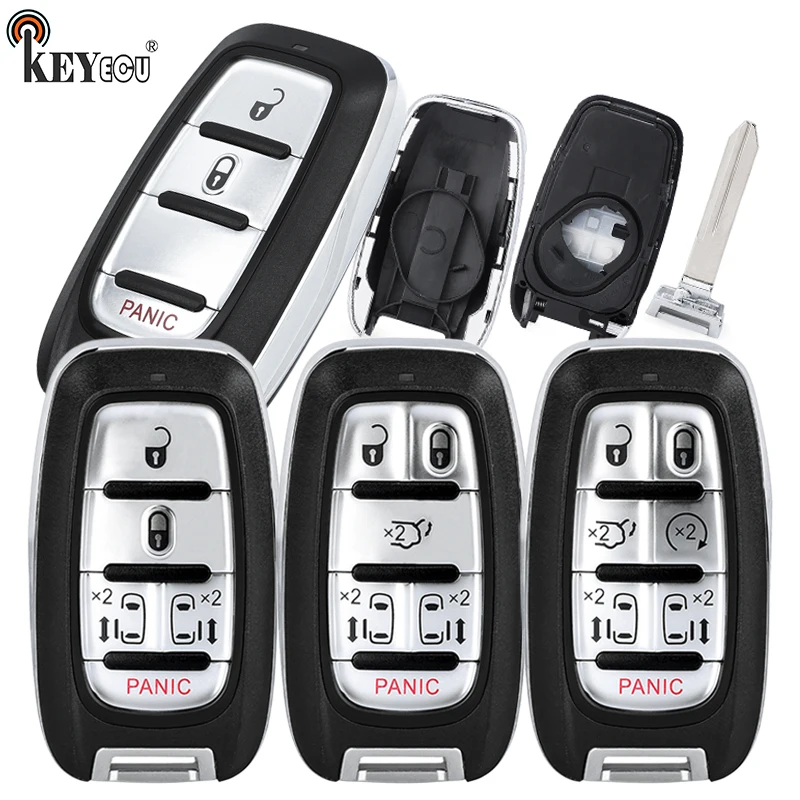 KEYECU for Chyrsler Voyager Pacifica 2017-2023 M3N-97395900 Keyless Smart Remote Key Shell Fob with Blade