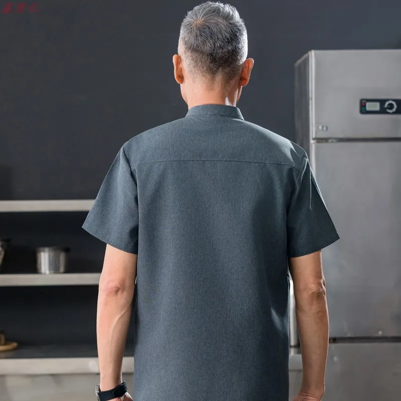 ホテルシェフ制服西洋レストランステーキハウス夏半袖作業服食堂ベーカーシェフ服