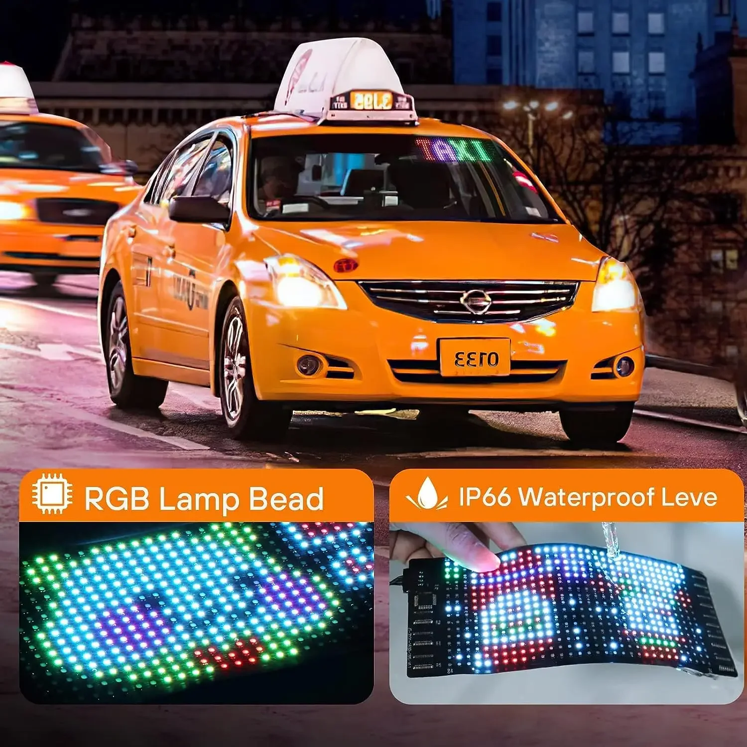 Imagem -03 - Animação Programável Rolagem Led Display Screen Pixel Faça Você Mesmo Padrão de Texto Sinal Decoração Carro Loja Mochila