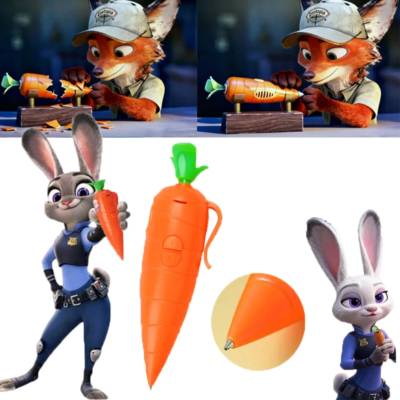 متوفر في المخزون Zootopia 2 أرنب على شكل جزرة 2 في 1 قلم حبر جاف للمسجل الصوتي |   القرطاسية الجدة الإبداعية |   هدية عيد ميلاد للأطفال