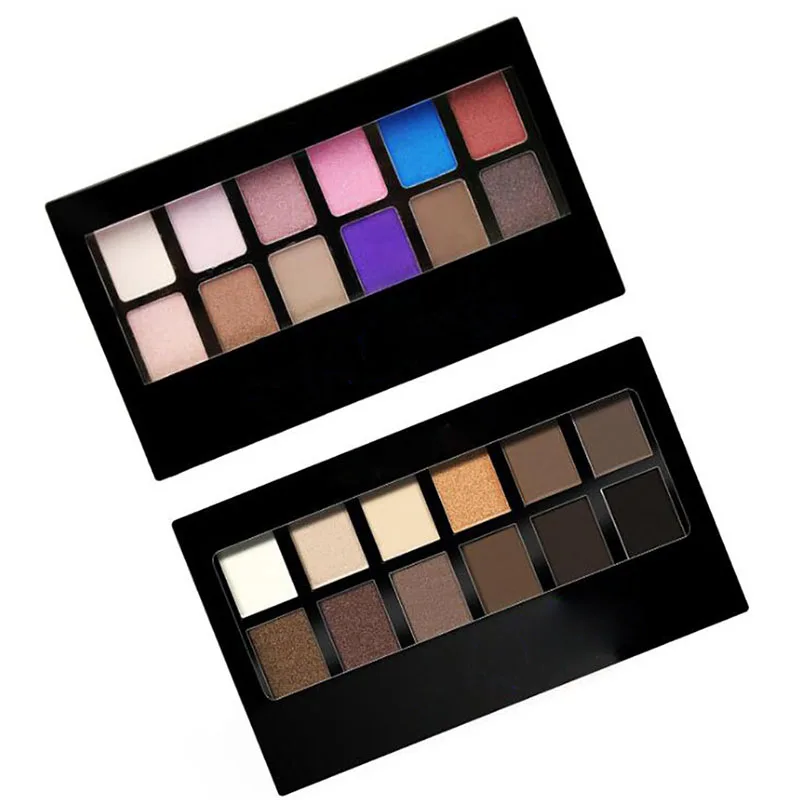 12 Màu Trang Điểm Phấn Mắt Khay Lâu Nude Lắc Chân Nữ Bảng Phấn Mắt Di Động Phụ Nữ Mỹ Phẩm Lấp Lánh Mờ Mắt