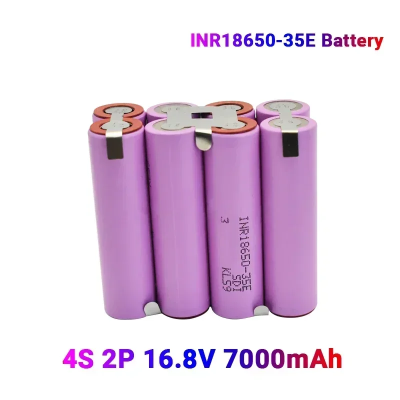 High capacity 18650 35E 3500-7000mAh 3S 5S 6S 8S 7.4V 12.6V 14.8V 18V 25.2V 29.6V for screwdriver battery welding battery pack