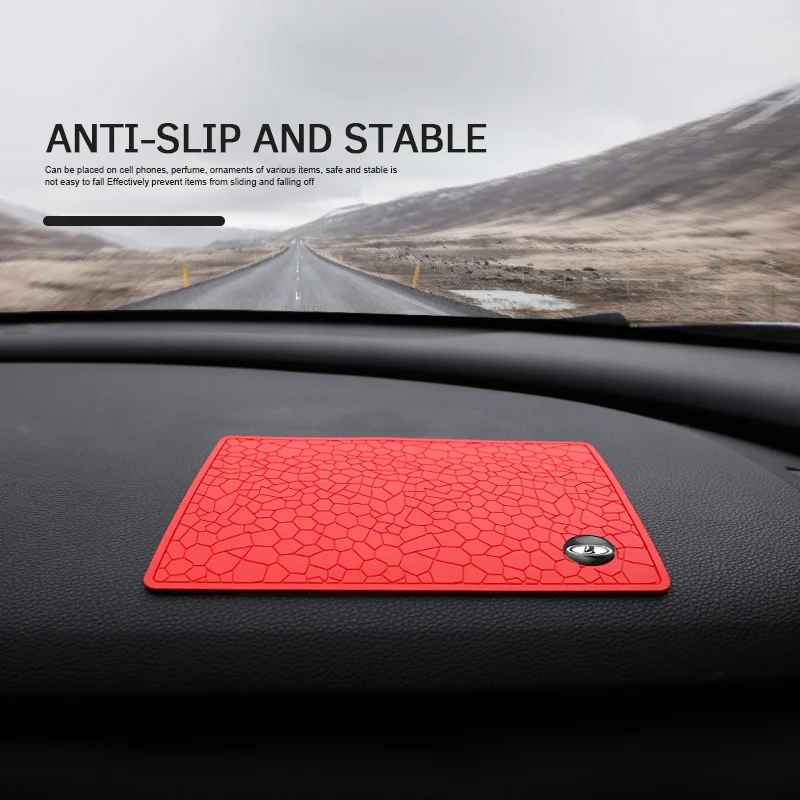 PVC Car Non Slip Mat Dashboard Phone Anti Gel Pad For Lada Niva Vesta Samara Granta Kalina Largus Priora Xray