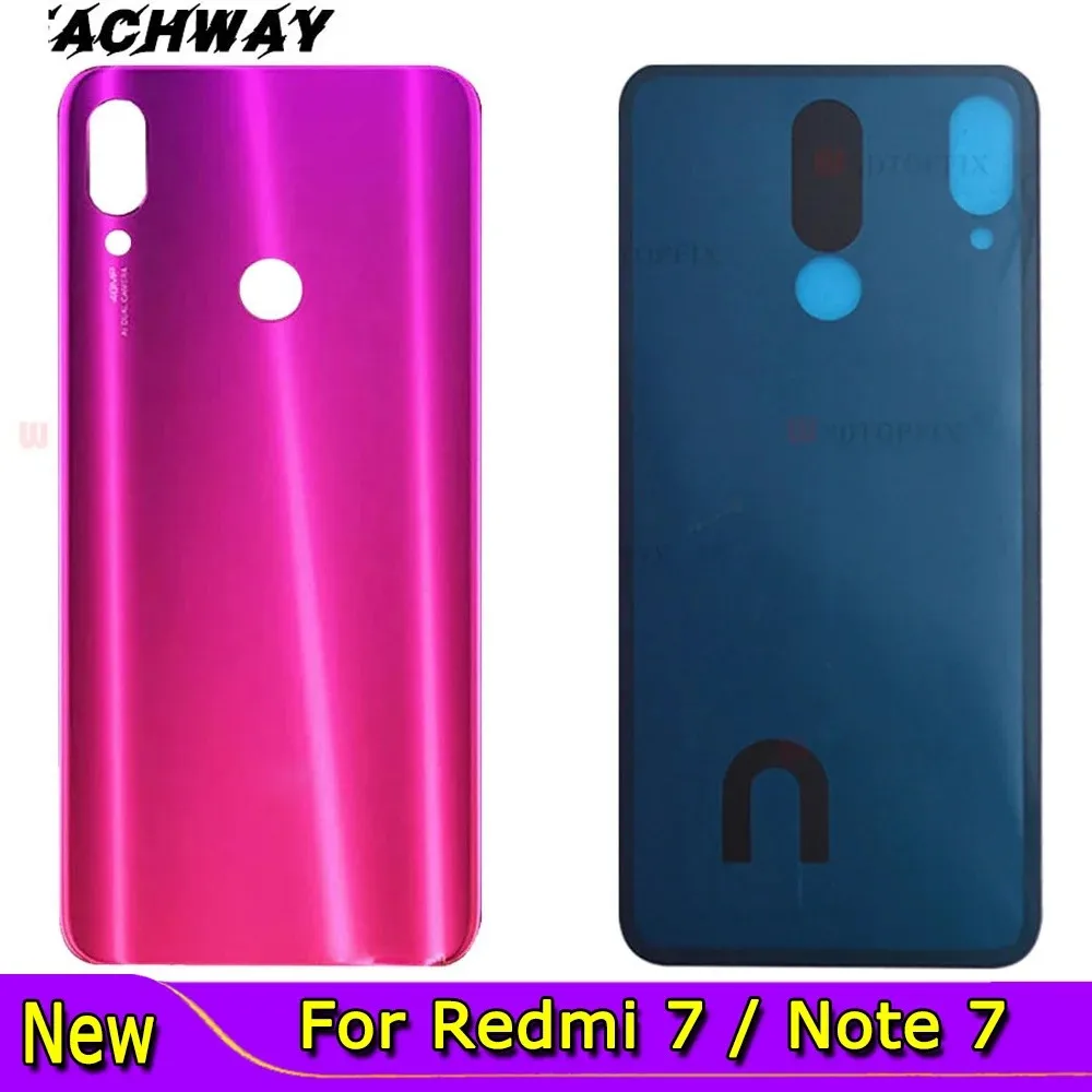 For Xiaomi Redmi Note 7 Battery Cover Back Glass Panel Rear Door Housing Case For Xiaomi Redmi Note 7 For Redmi 7 Battery Cover