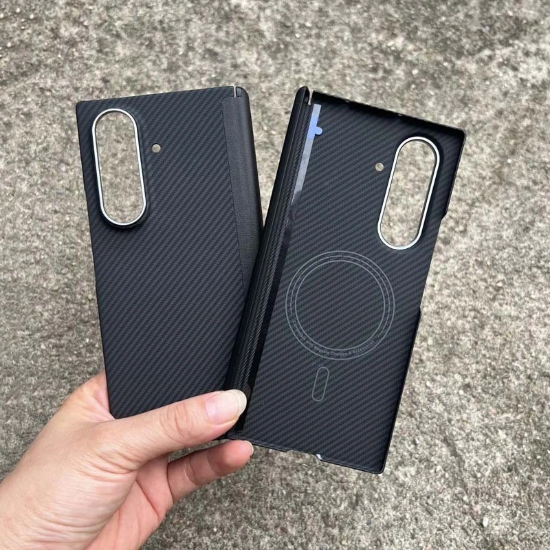 

600D Aramid Fiber Magnetic Case for Samsung Galaxy Z Fold 7 Real Carbon Fiber Magsafe Ultra Thin Cover
