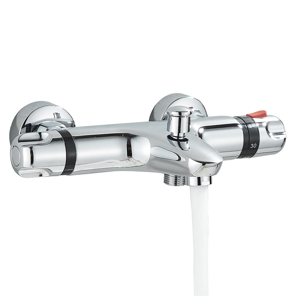 

Chrome Shower Mixing Valve Wall Mounted Thermostatic Tap Thermostatic Shower Faucet Bathtub Faucet Bathroom Faucet Accessory
