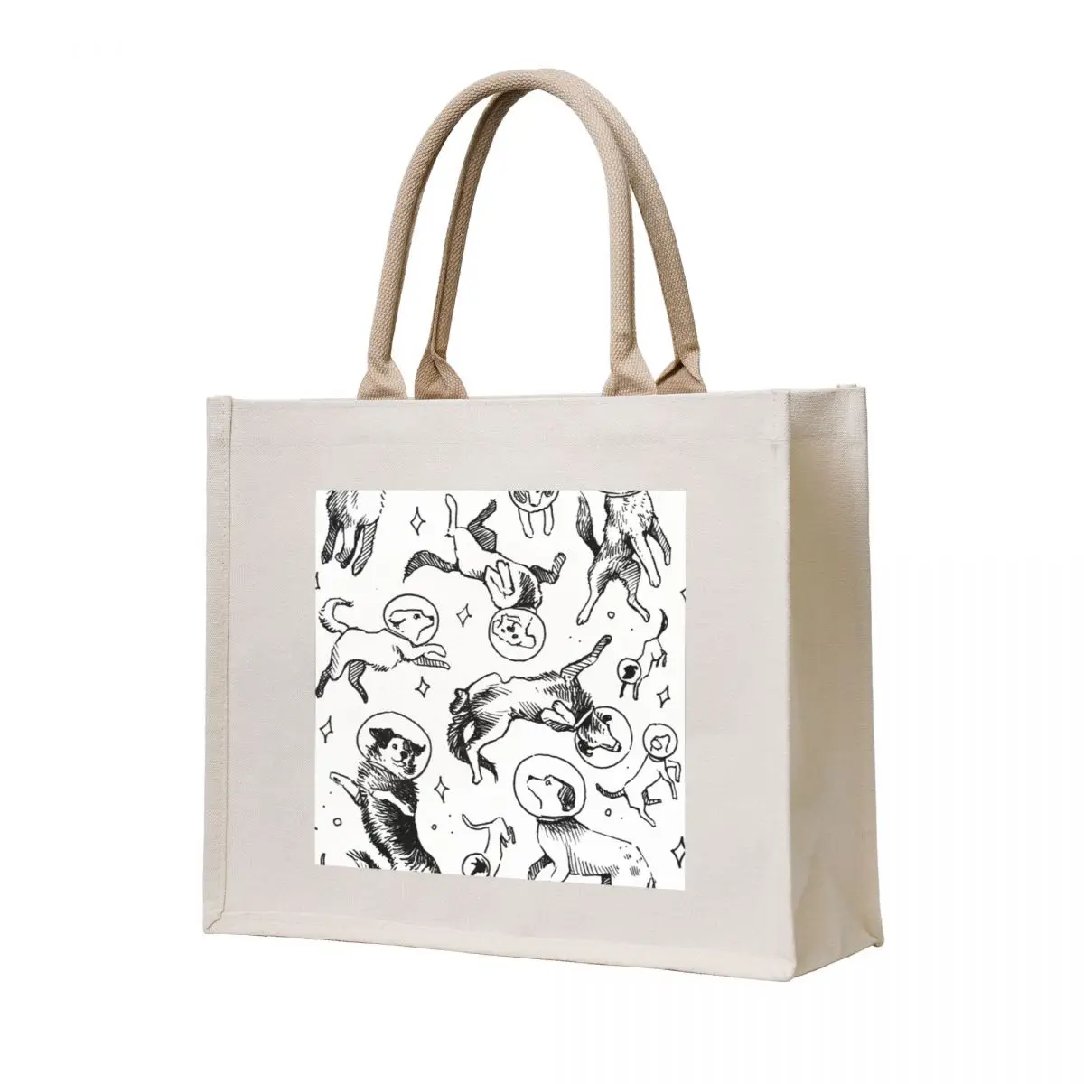 

Space dogs Tote Bag shopper bag women tote bag university Big women canvas tote