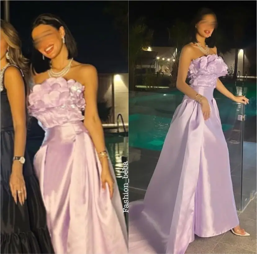 

Gorgeous Women Prom Gowns Strapless Sleeveless Evening Dress 2023 Cocktail Occasion Saudi Arabia Women's Suitable Party Wedding