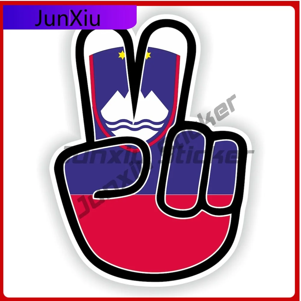 

Slovenia Hand Peace Victory Sticker Accessories Suv Car Decals Adventure Motorcycle Stickers Posters Funny Decorations For Car