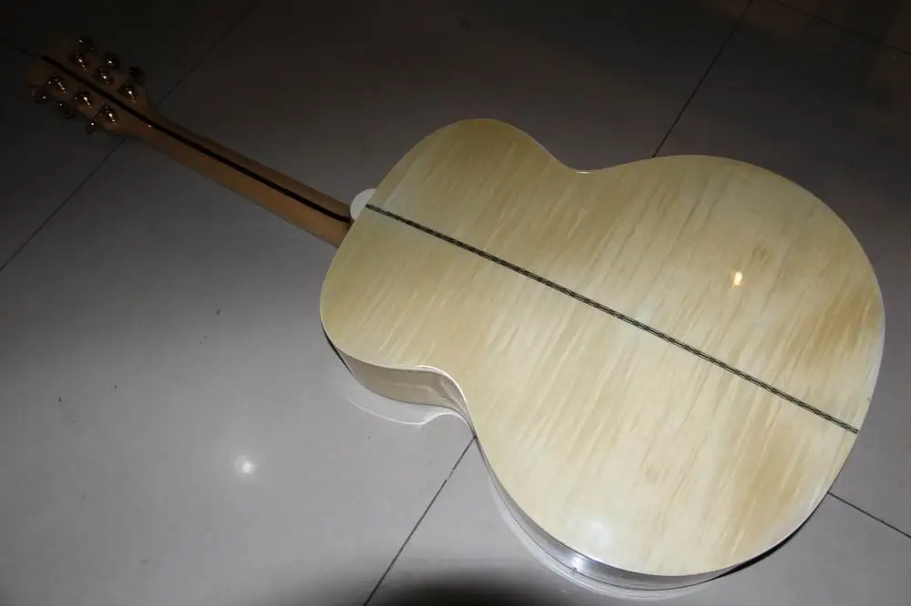 New Arrive 43# SJ200 Acoustic Electric Guitar J200 Solid Spruce Top Maple Side/Back In Natural 120217