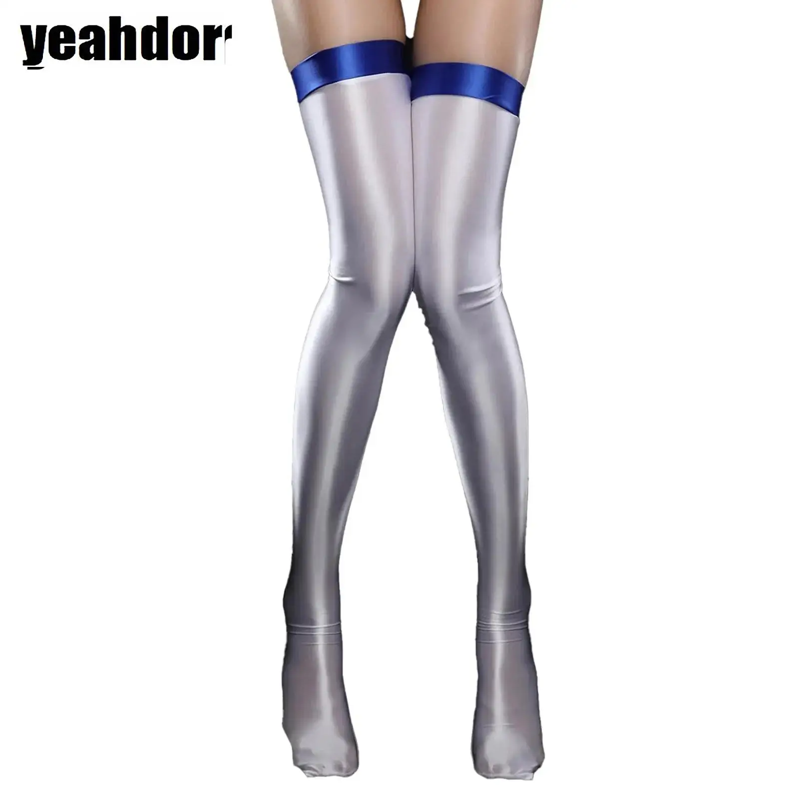 Women Shiny Stockings Fashionable Hot Glossy Thigh High Socks for Party Club Bars Cosplay And Special Occasions