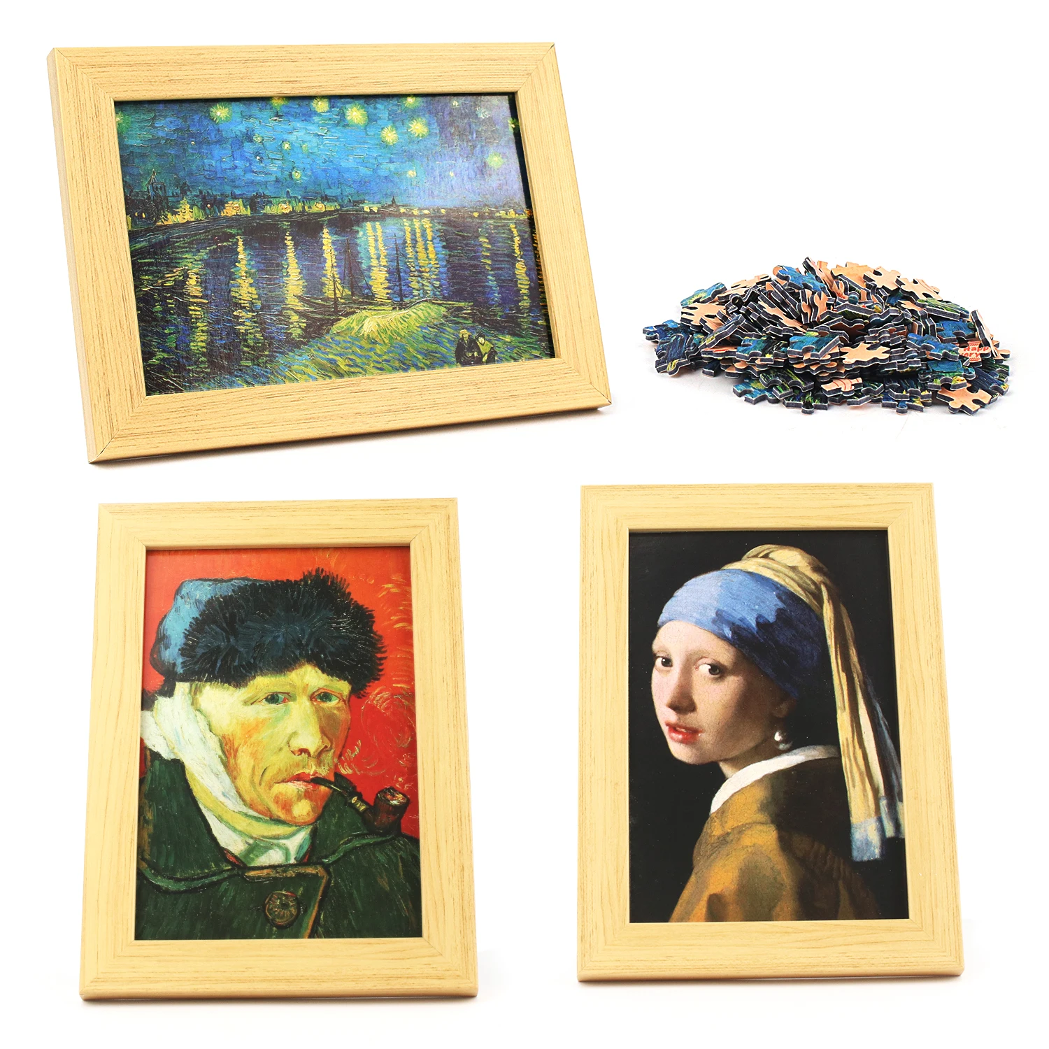 

Картина маслом со знаком мира с рамкой для фотографий, трубой, водяной лилией, для взрослых своими руками 150 деталей, украшение для мини-головоломки для рабочего стола