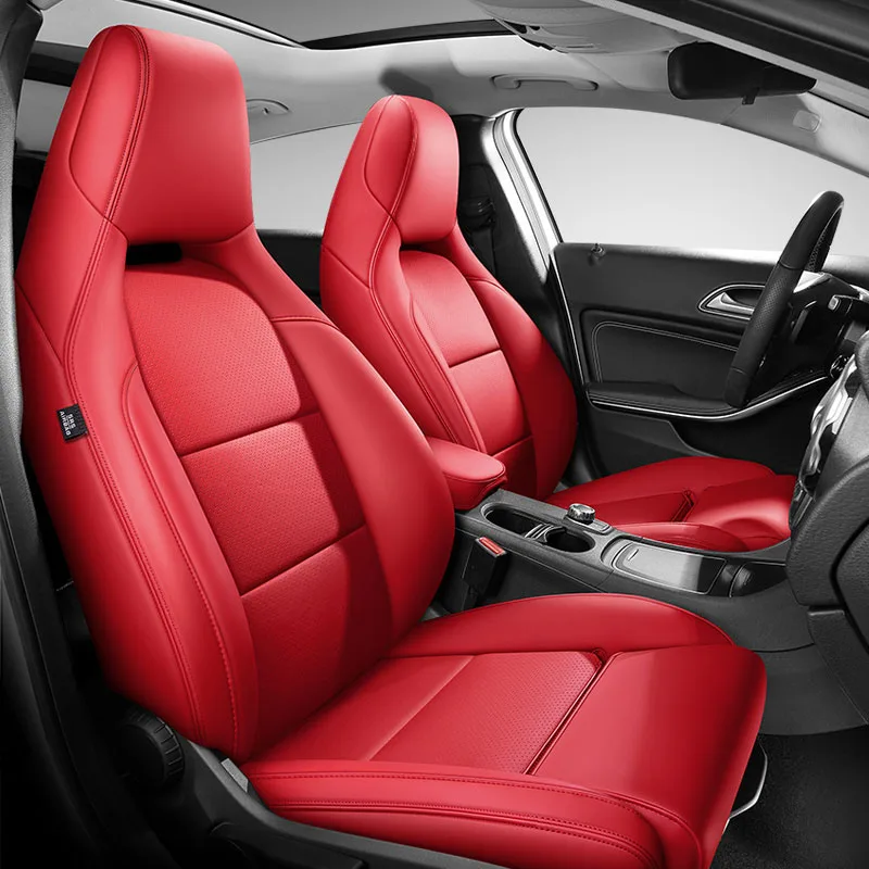 For Mercedes Benz CLA X117 C117 2013 2014 2015 2016 2017 2018 Leather Custom Car Seat Covers Set Protector Accessories