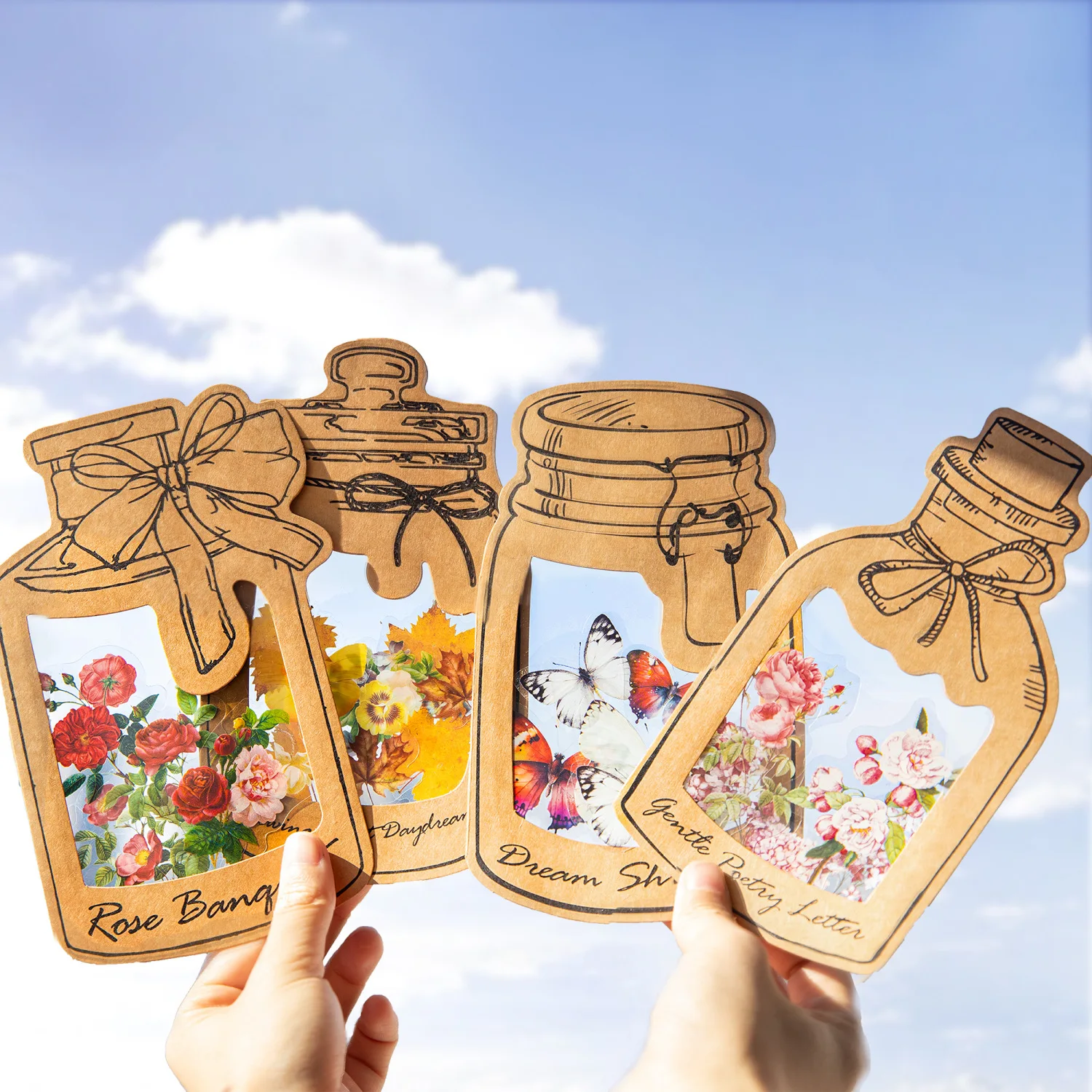 20sets/1lot Kawaii Stationery Stickers Nature in a Bottle Decorative Mobile Stickers Scrapbooking