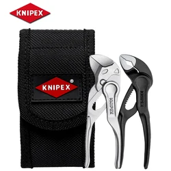 KNIPEX 00 20 72 V04 XS Mini Pliers Set XS in Belt Pouch Mini Water Pump Pliers Set Hand Tools 1 x 87 00 100 1 x86 04 100