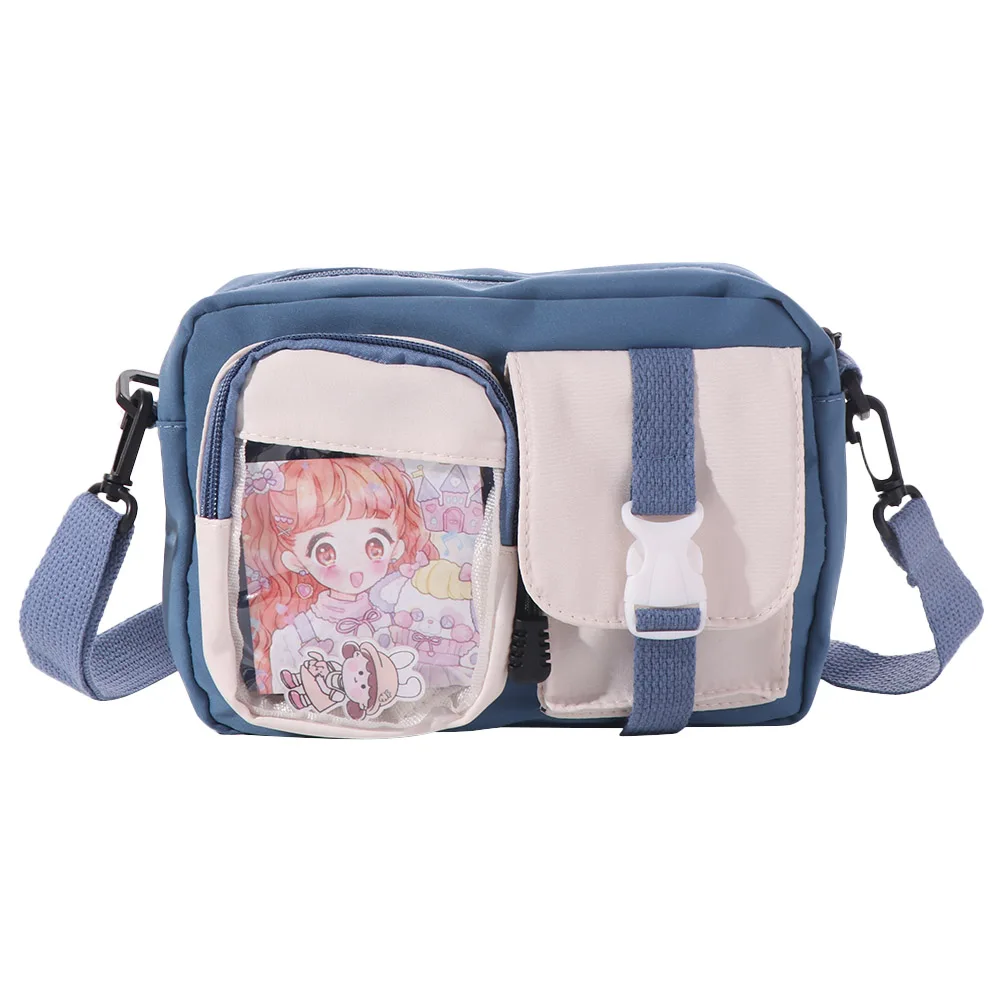 

PVC Transparent Shoulder Bag Ballet Style Pocket Harajuku Small Square Bag Storage Bag Handbag Student Crossbody Bag Daily