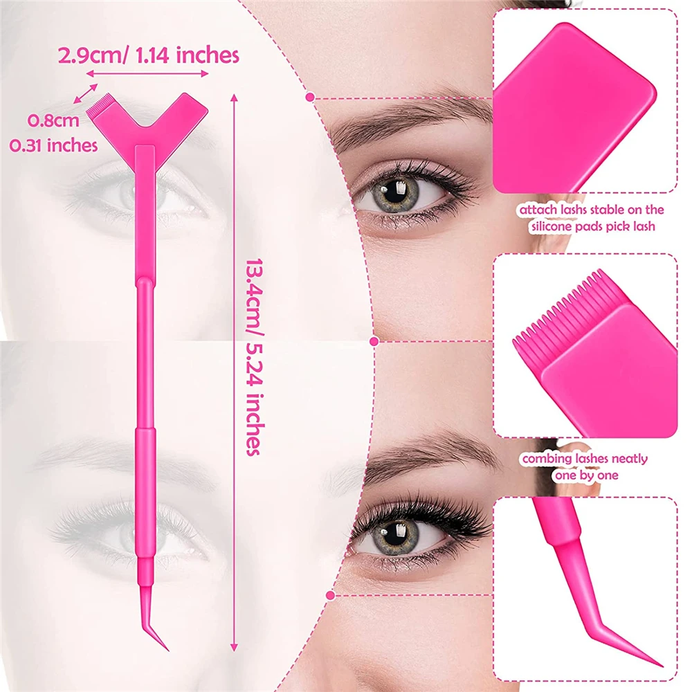 100 Pieces Y Shape Eyelash Lift Tool Brush Lifting Silicone Grafting For Hair  Extension Makeup Comb Stick