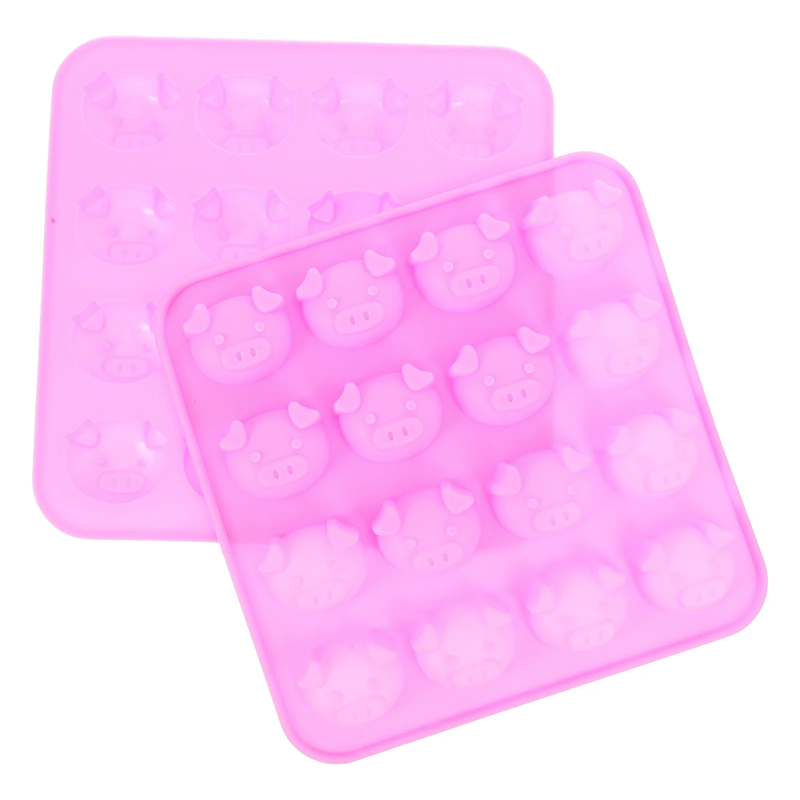 

2Pcs 16 Shape Pig Head Mold Silicone Baking Tools for Cake Chocolate Candy 17x17x1.8cm DIY Gastronomy Cake Mold