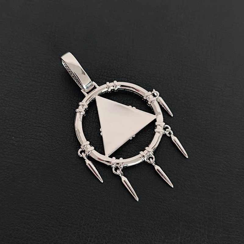 Hip Hop 3A+ CZ Stone Paved Bling Iced Out Triangular Pyramid Millennium Wisdom Wheel Pendants Necklaces For Men Rapper Jewelry