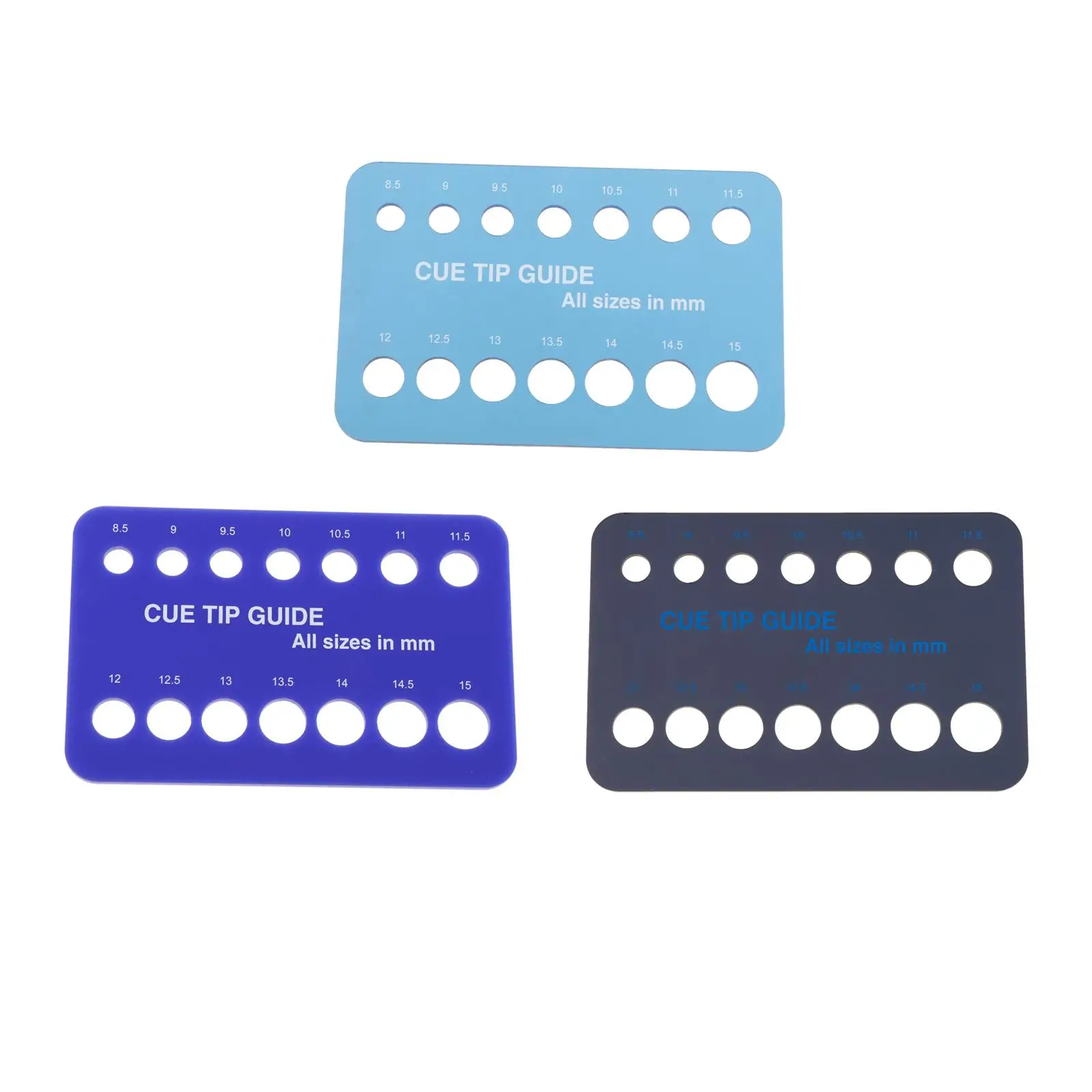 

Калибр для наконечника кия, подарок, акриловый, легкий, профессиональный, принадлежности для бильярда, компактный, прочный, практичный измерительный инструмент 8,5 мм-15 мм