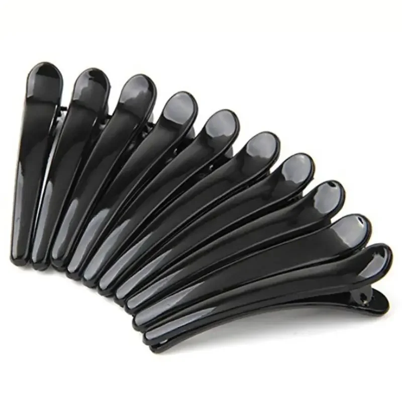 Black Plastic Single Prong Hair Clip for Professional Use