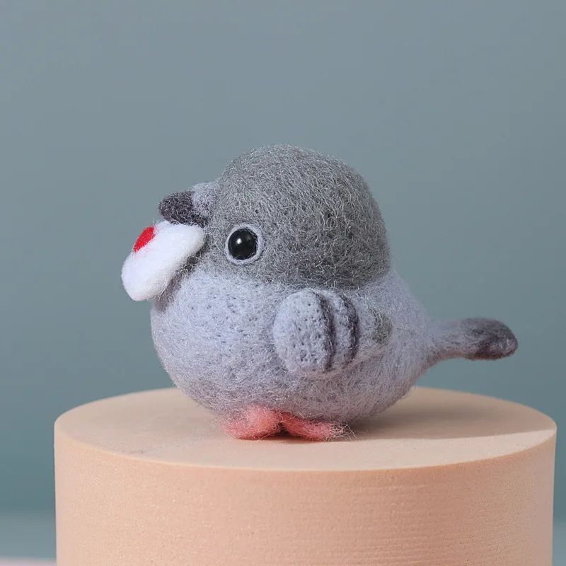 Carrier Pigeon Poke Poke Fun Diy Embroidery Wool Felt Cross-stitch Organizer Craft Stitch Needlework Needle Wool Felt Diy Kit