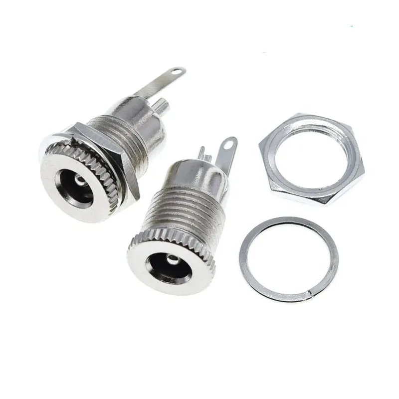 DC-099 Socket DC Power Socket 5525/5521 With Threaded High Current All Metal Charging Socket Female Socket All Copper