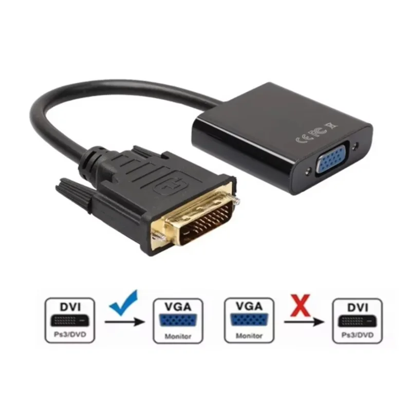  HDMI-compatible To DVI-I 24+5 Cable Video Adapter Cord M/F Male- Female Video Adapter Cord or PC HDTV DVD LCD Cable