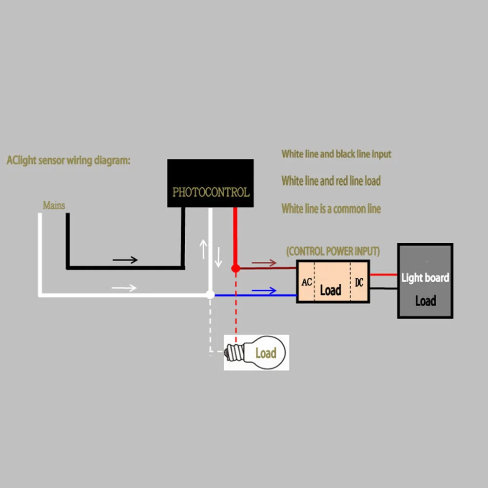 Temperature Compensated Light Controller Photocell Light Controller As Shown Photoelectric Switch 20-120s Delay