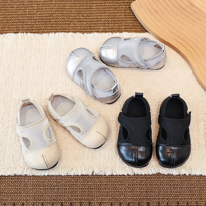 Kids Flat Shoes Korean Style Versatile Toddler Walking Shoes Soft Bottom 2026 Brand New Girls Casual Shoes Mesh Breathable