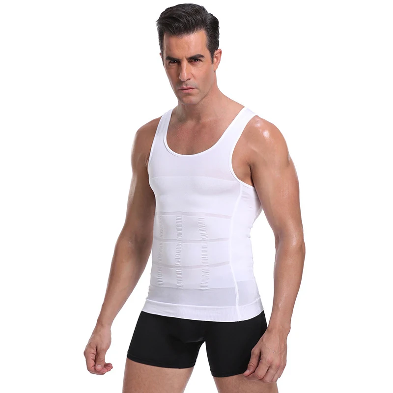 Mannen Shapewear Afslanken Body Corset Vest Shirt Compressie Buik Tummy Buik Controle Slanke Taille Cincher Ondergoed Sport Vest