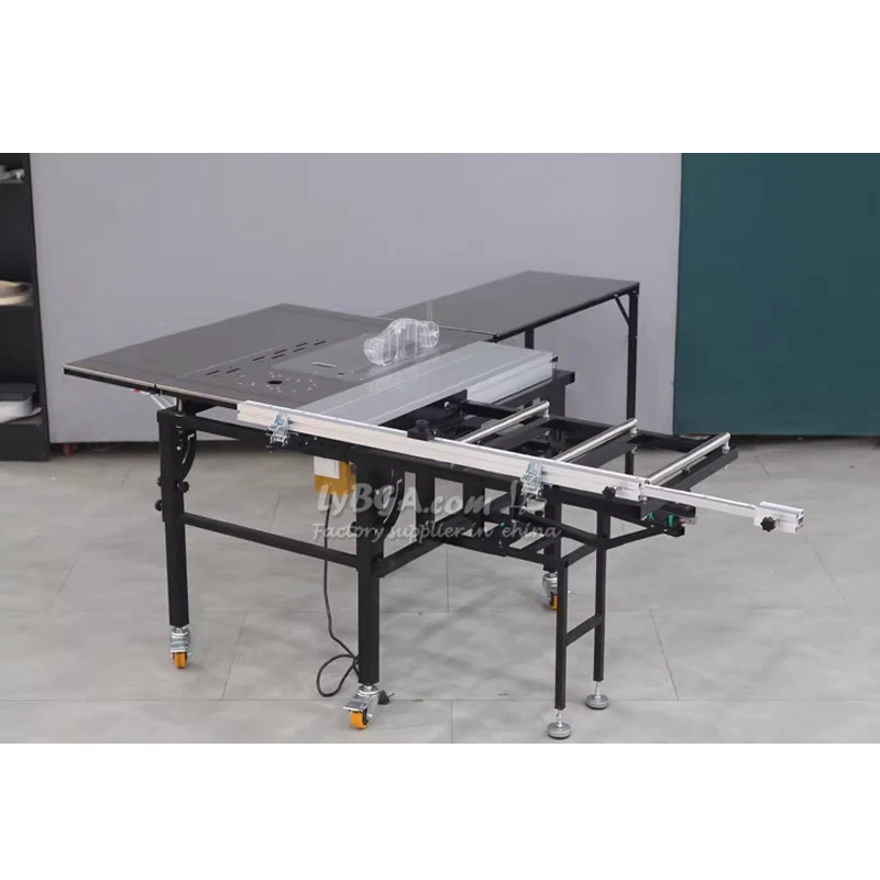 LY Swing Arm Precision Push Table Saw Basic Model Compact Design for Easy Maneuverability in Tight Spaces Brake Wheel System